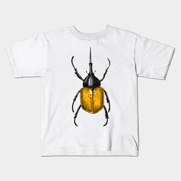 Hercules beetle Kids T-Shirt by katerinamk